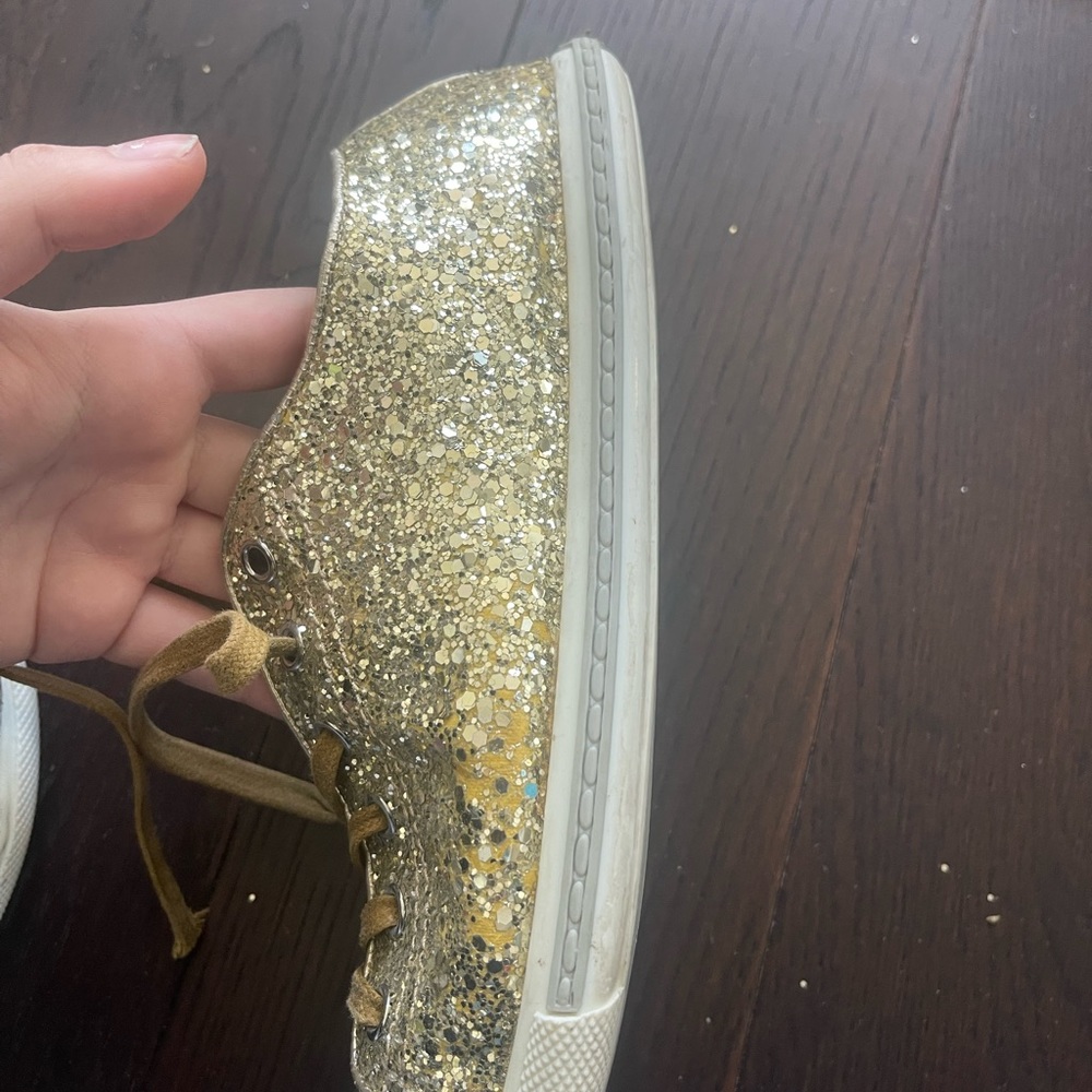 Miu Miu by Prada gold and silver sneakers size 37 EU us womens 7 good condition - Picture 7 of 8